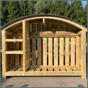 Curved Roof Log Store