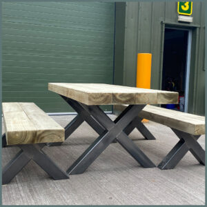 Alton Industrial range of bespoke outdoor handcrafted furniture from Moorlands Garden Furniture