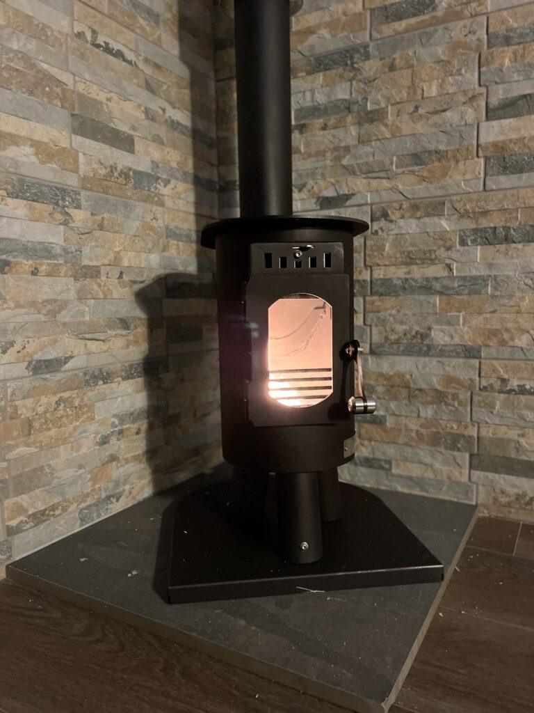 Log Burner Anevay Traveller in Moorlands Shapherd Hut UK