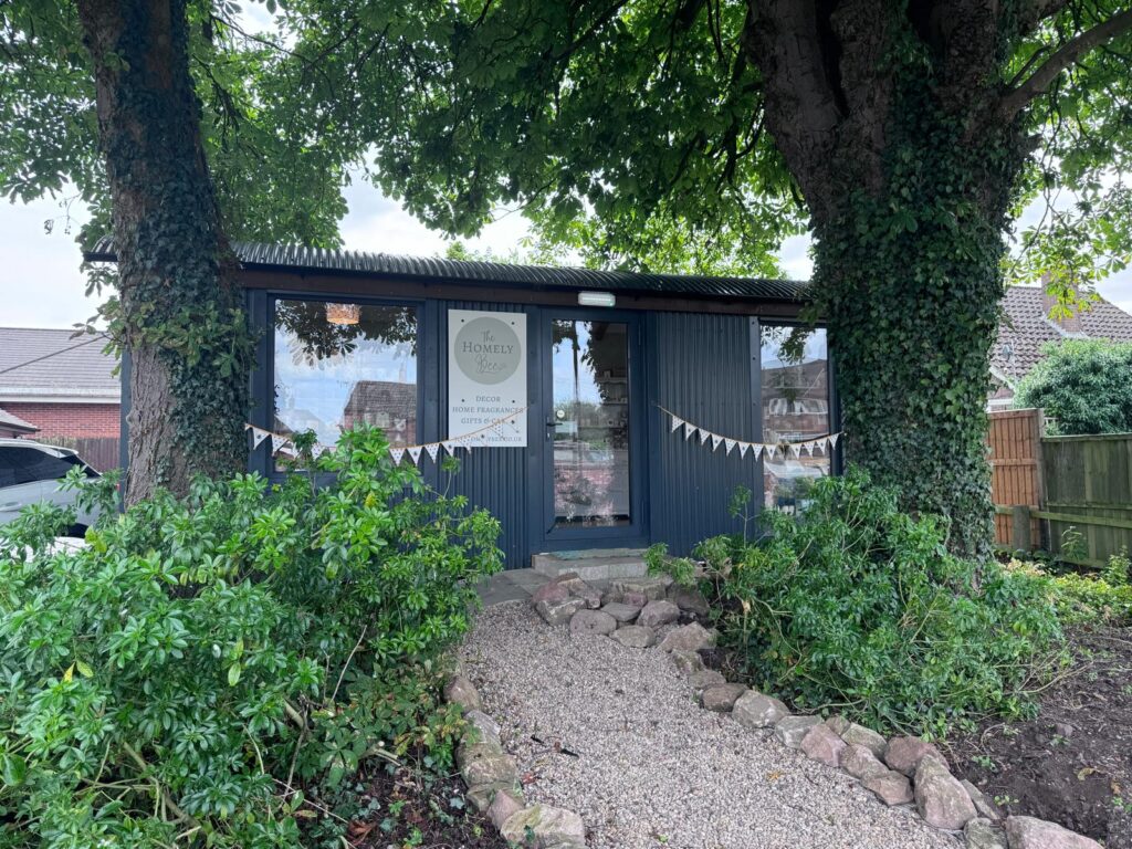 Exterior Photo of a 25' Shepherd hut retail unit