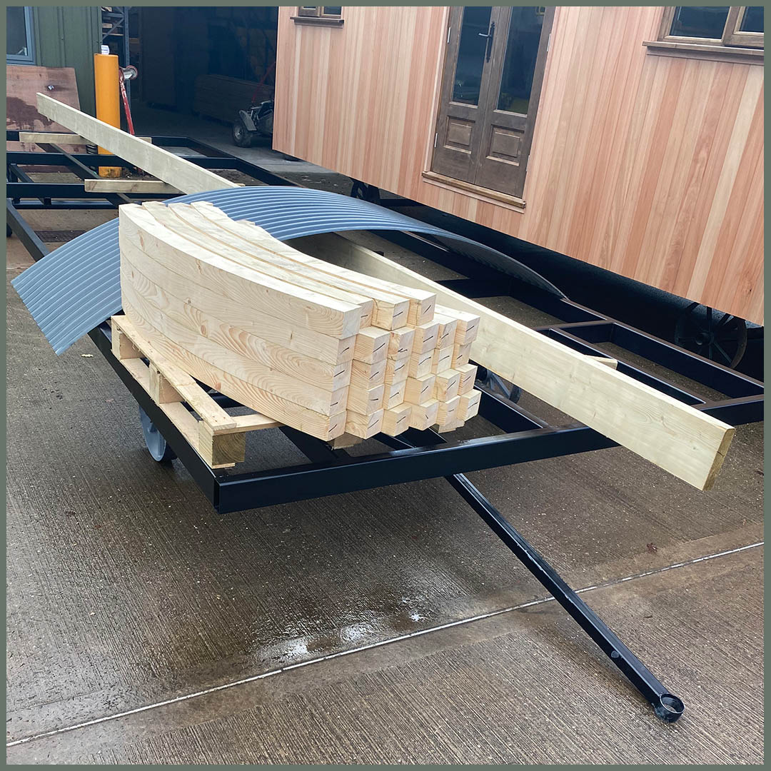 Roof system for shepherd huts available to purchase from Moorlands Garden Furniture