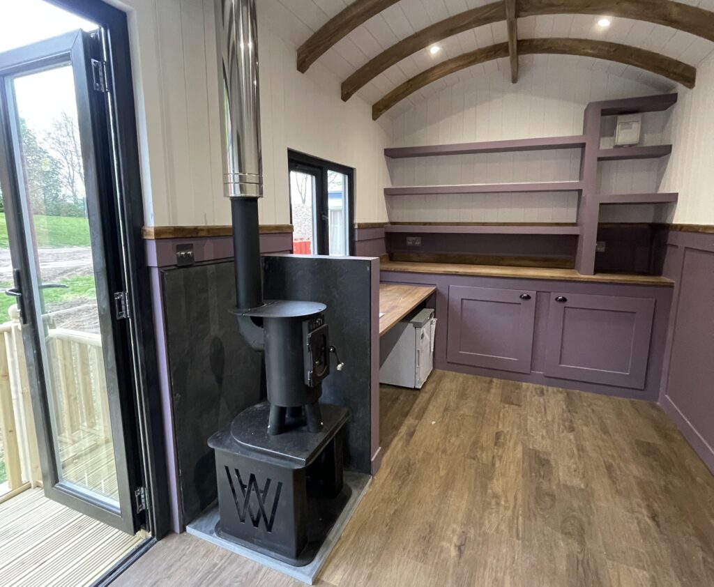 A customer designed bespoke southdown shepherd hut from Moorlands