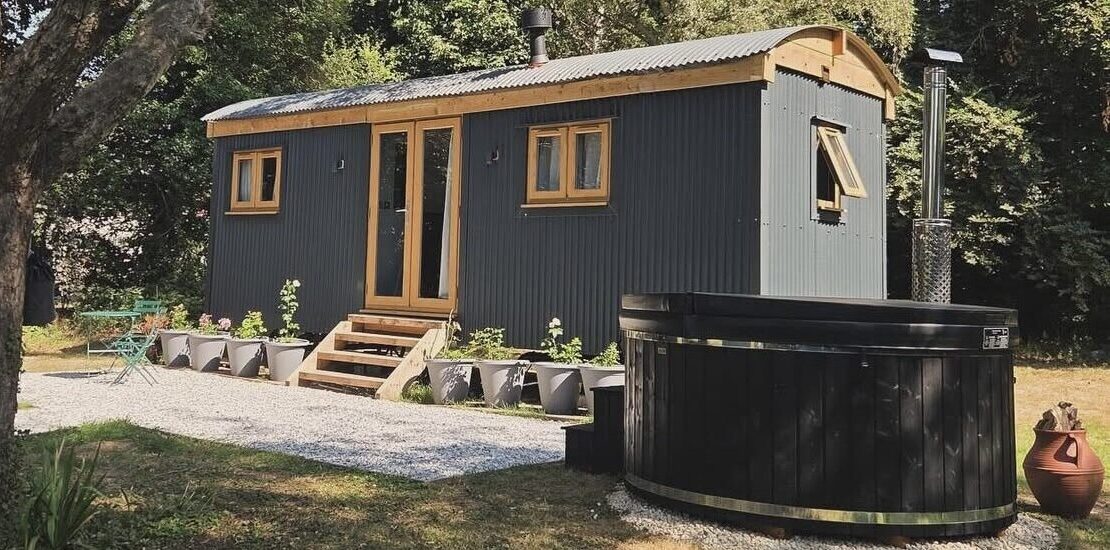 A beautiful glamping Shepherd Hut from Moorlands Garden Furniture