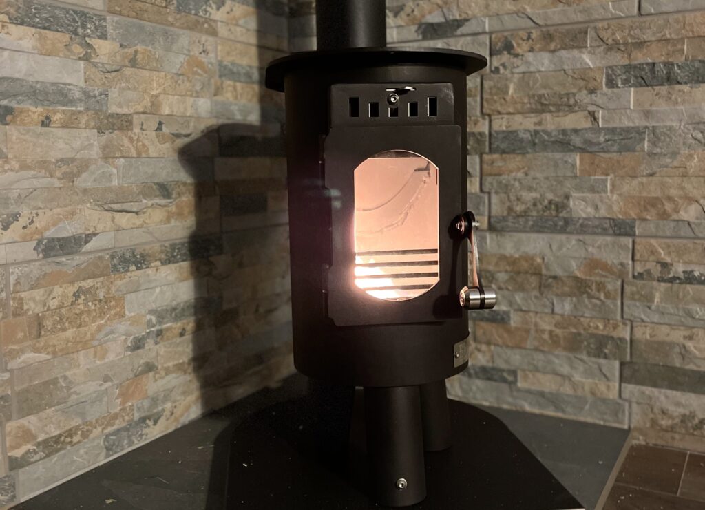Log Burner Anevay Traveller in Moorlands Shapherd Hut UK
